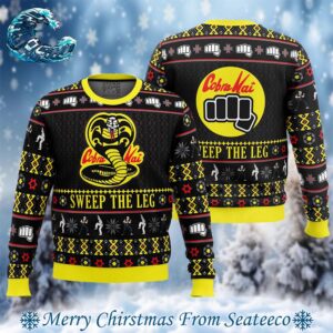 Cobra Kai Sweep The Leg Karate Kid Ugly Christmas Sweater Gift For Men And Women Holiday