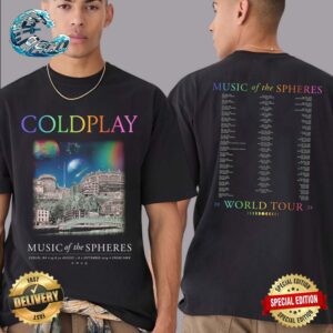 Coldplay In Dublin Ireland At Croke Park Music Of The Spheres Tour 2024 On August 29th 30th And 1st 2nd September 2024 Two Sides Print Vintage T-Shirt