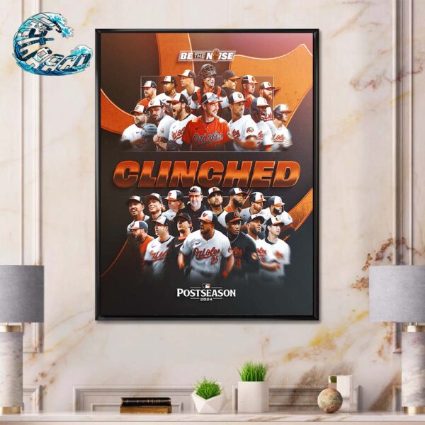 Congrats Baltimore Orioles Clinched MLB Postseason 2024 Home Decor Poster Canvas