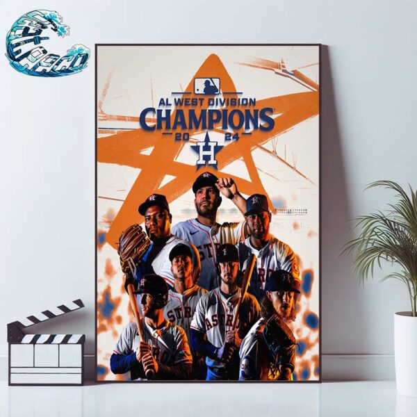 Congrats Houston Astros 2024 American League West Champions Home Decor Poster Canvas