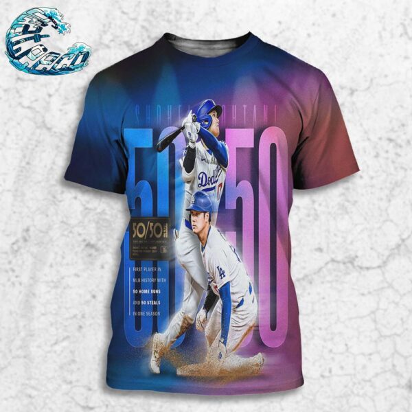 Congrats Shohei Ohtani Is The Only Member Of The 50 Home Runs And 50 Steals All Over Print Shirt