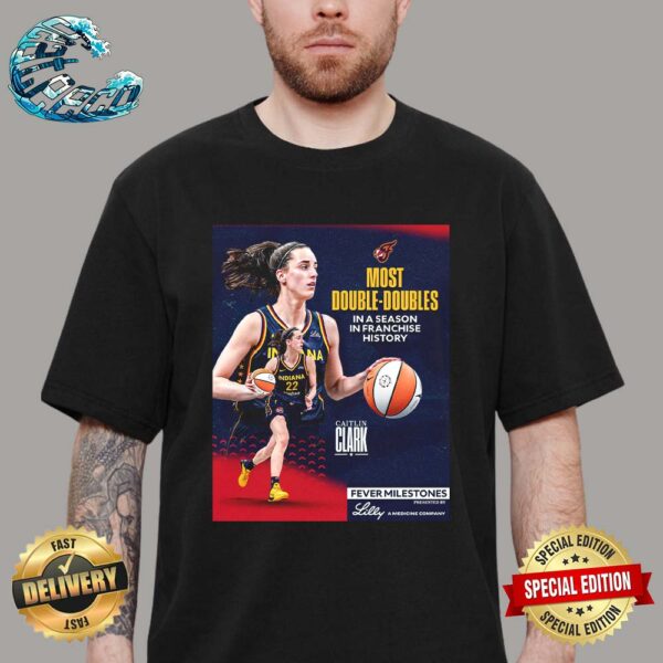 Congrats To Caitlin Clark On Breaking The Franchise Record For Double-Doubles In A Season Unisex T-Shirt