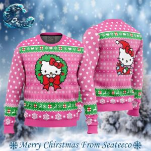 Cute Christmas Hello Kitty 2024 Best Knitted Ugly Christmas Sweater