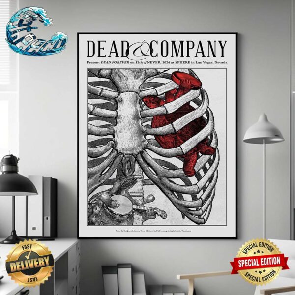 Dead And Company Present Dead Forever Poster Show Music On 12th Of Never 2024 At Sphere In Las Vegas NV Poster Canvas For Home Decor