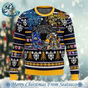 Digimon 2024 Holiday Gift Ugly Christmas Sweater