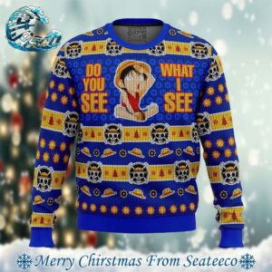 Do You See What I See Monkey D Luffy One Piece Pirates Ugly Christmas Sweater Gift For Men And Women