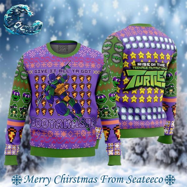 Donatello Rise of the Teenage Mutant Ninja Turtles 2024 Best Knitted Ugly Christmas Sweater