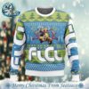 FLCL Canti Saw Fooly Cooly Christmas Tree Holiday Gift Ugly Christmas Sweater