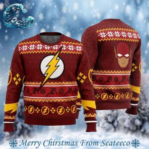 Fast Christmas The Flash DC Comics 2024 Best Knitted Ugly Christmas Sweater