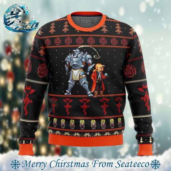 Fullmetal Alchemist Elrics Sprites Holiday Gift Ugly Christmas Sweater