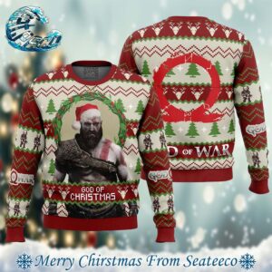 God of Christmas God of War Xmas Gift For Family Ugly Christmas Sweater