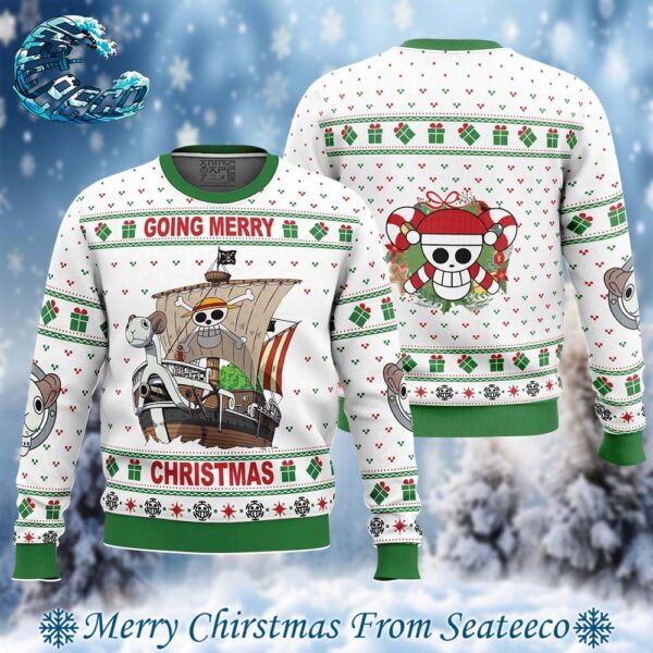 Going Merry Christmas One Piece Pirates Ugly Christmas Sweater Gift For Men And Women Holiday