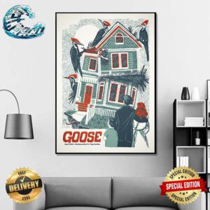 Goose The Band Concert Poster On September 9 2024 In Charlottesville VA  At Ting Pavilion Home Decor Poster Canvas