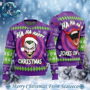 Ha ha ha happy Christmas Joker Best Knitted Ugly Christmas Sweater