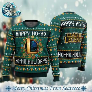 Happy Ho Ho Ho Holidays League Of Legends Holiday Ugly Christmas Sweater Gift For Family