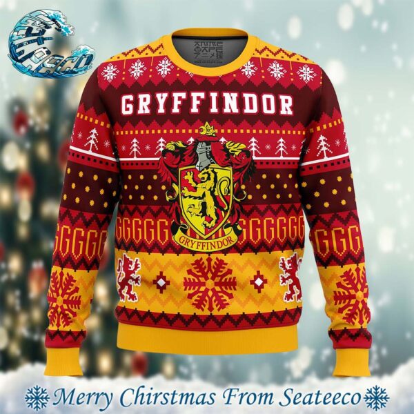 Harry Potter Gryffindor House Holiday Gift Ugly Christmas Sweater