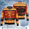 Fire And Blood House Targaryen Game of Thrones 2024 Best Knitted Ugly Christmas Sweater