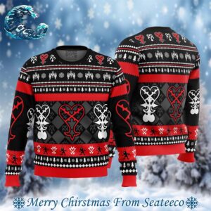 Heartless Christmas Kingdom Hearts 2024 Best Knitted Ugly Christmas Sweater