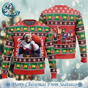 Ho Ho Ho I Am Here My Hero Academia Xmas Gift For Family Ugly Christmas Sweater