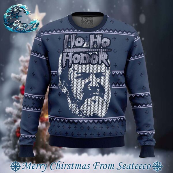 Ho Ho Hodor Game of Thrones Knitted Ugly Christmas Sweater