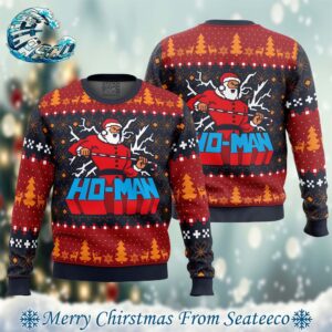 Ho-Man Santa Claus Best Xmas Knitted Ugly Christmas Sweater Gift For Family