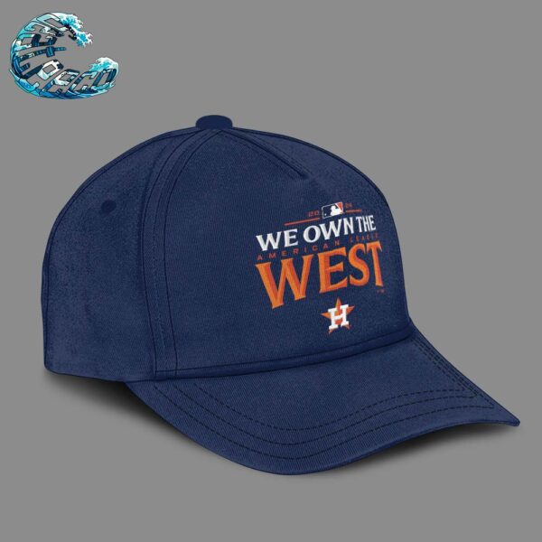 Houston Astros We Own The American League West Division Champions 2024 Locker Room Navy Classic Cap Snapback Hat