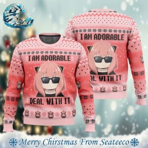 I Am Adorable Spy X Family Best Xmas Knitted Ugly Christmas Sweater Gift For Family