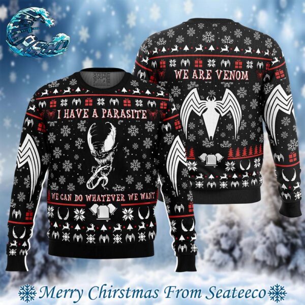 I Have a Parasite We Are Venom Venom Ugly Christmas Sweater Gift For Holiday 2024