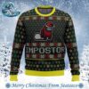 Impostor Hiding Among Us Best Xmas Ugly Christmas Sweater Gift For Men And Women