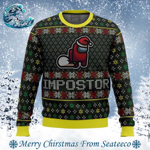 Impostor Among Us Ugly Christmas Sweater Gift For Family