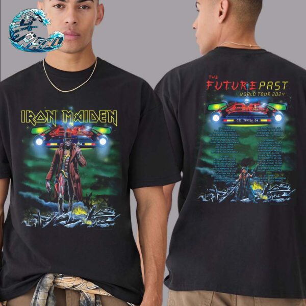 Iron Maiden Concert Tee For The Future Past World Tour 2024 Somewhere Stranger Two Sides Print Unisex T-Shirt