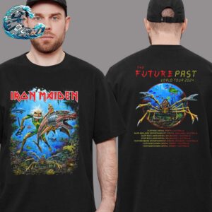 Iron Maiden Merch Tee For Australian Tour The Future Past World Tour 2024 Two Sides Classic T-Shirt