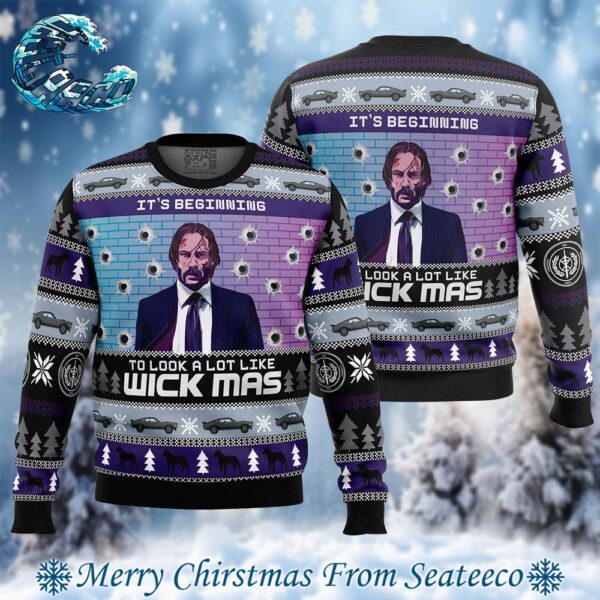 It’s Beginning To Look A Lot Like Wick-Mas John Wick Ugly Christmas Sweater Gift For Men And Women Holiday