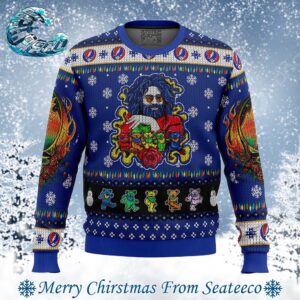 Jerry Garcia Grateful Dead Best Knitted Ugly Christmas Sweater For Holiday