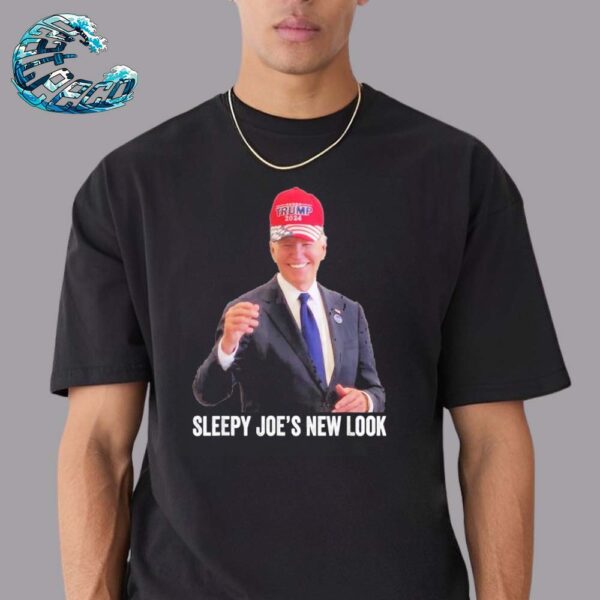 Joe Biden Wears A Donald Trump 2024 Hat Sleepy Joes New Look Unisex T-Shirt