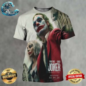 Joker Folie A Deux The World Is A Stage New Poster Releasing In Theaters On October 4 All Over Print Shirt