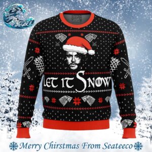 Jon Let it Snow Game of Thrones Ugly Christmas Sweater Gift For Family