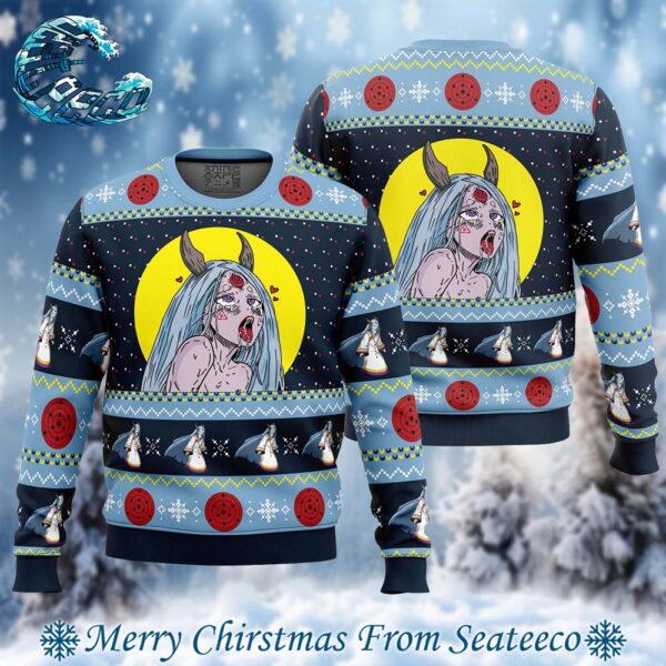 Kaguya Otsutsuki Ahegao Naruto Ugly Christmas Sweater Gift For Men And Women Holiday