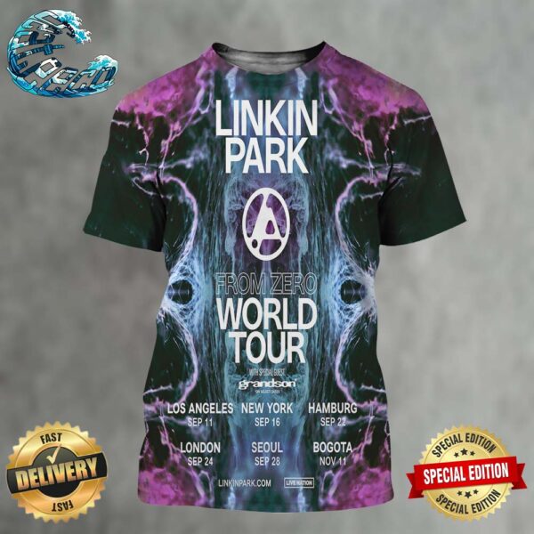 LINKIN PARK From Zero World Tour With Special Guest Grandson Start In Los Angeles On September 11th 2024 All Over Print Shirt