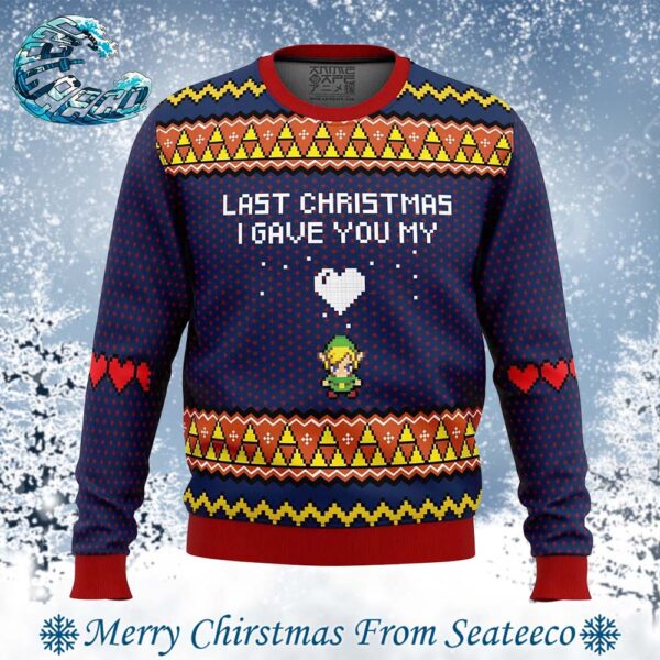 Last Christmas I Gave You My Heart The Legend Of Zelda Ugly Christmas Sweater Gift For Family