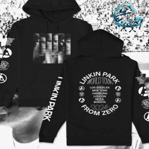 Linkin Park From Zero World Tour 2024 Exclusive Event Merch with Tour Cities Print Hoodie Shirt