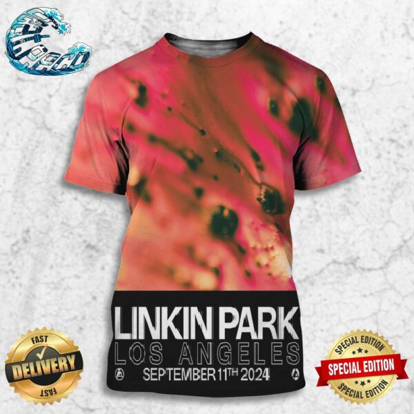 Linkin Park Official Poster For Los Angeles At Kia Forum On September 11th From Zero World Tour 2024 All Over Print Shirt