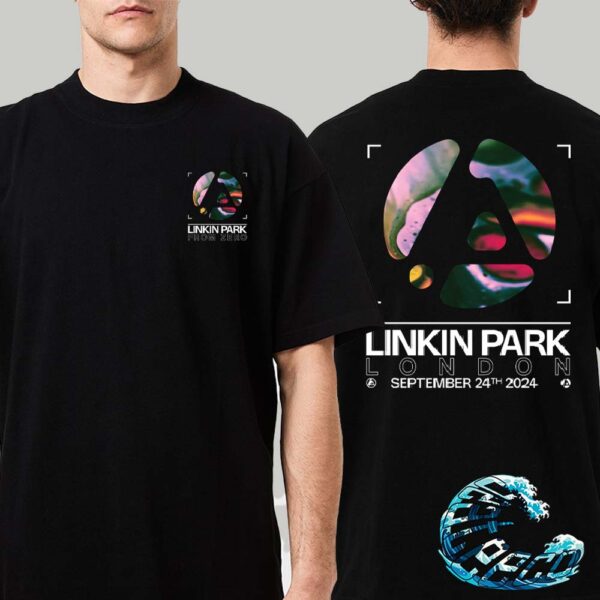 Linkin Park Tee For Show In London UK At The O2 From Zero World Tour On September 24th 2024 Two Sides Print Vintage T-Shirt