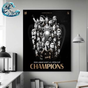 Los Angeles Football Club 2024 Lamar Hunt US Open Cup Champions Home Decor Poster Canvas