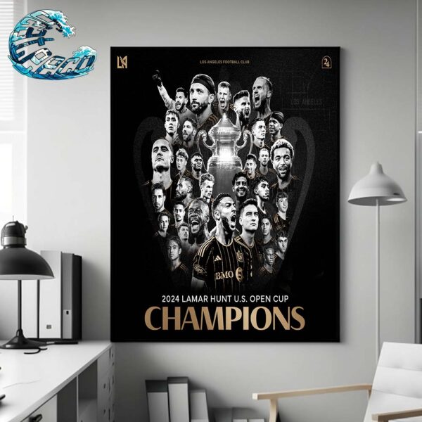 Los Angeles Football Club 2024 Lamar Hunt US Open Cup Champions Home Decor Poster Canvas