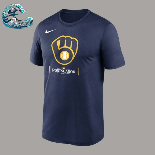 MLB Milwaukee Brewers Nike Official 2024 MLB Postseason Authentic Collection Legend Navy Vintage T-Shirt