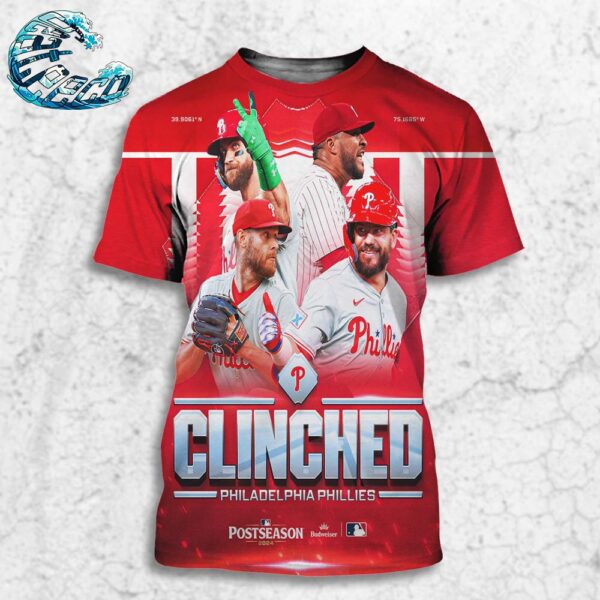 MLB Postseason 2024 Clinched Philadelphia Phillies Welcome Back To Red October All Over Print Shirt