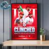 Congrats Philadelphia Phillies Welcome Back To Red October Clinched MLB Postseason 2024 Home Decor Poster Canvas