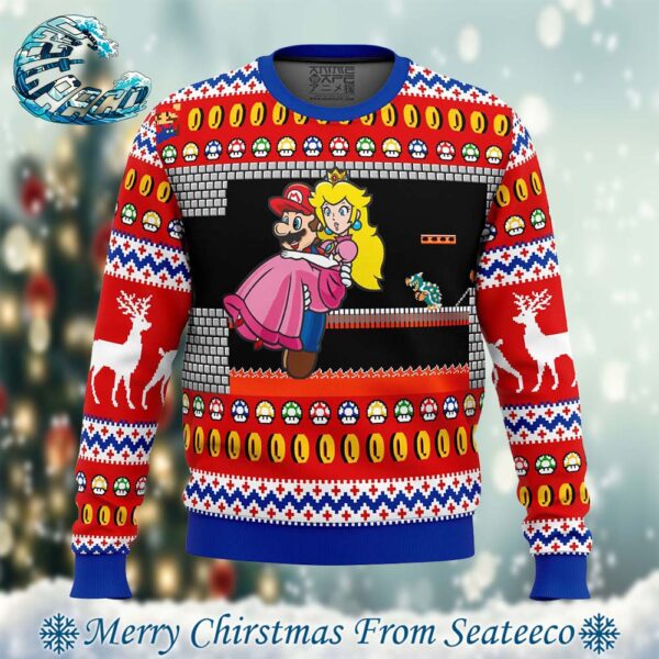 Mario Bowser’s Castle Knitted Best Ugly Christmas Sweater