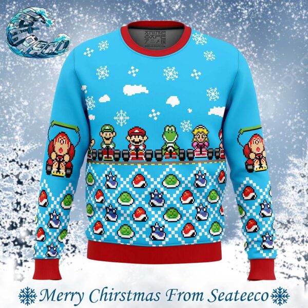 Mario Kart Best Knitted Ugly Christmas Sweater For Holiday